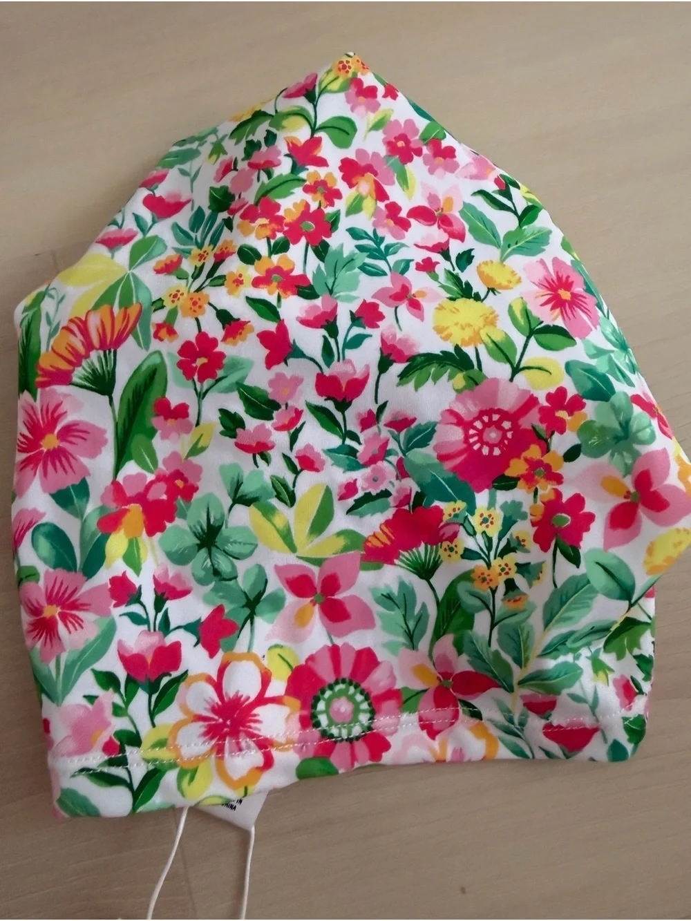 Janie and Jack Floral Knot Turban swim cap - Pink, Green & Yellow